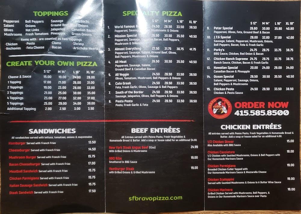Bravo Pizza Menu image 3